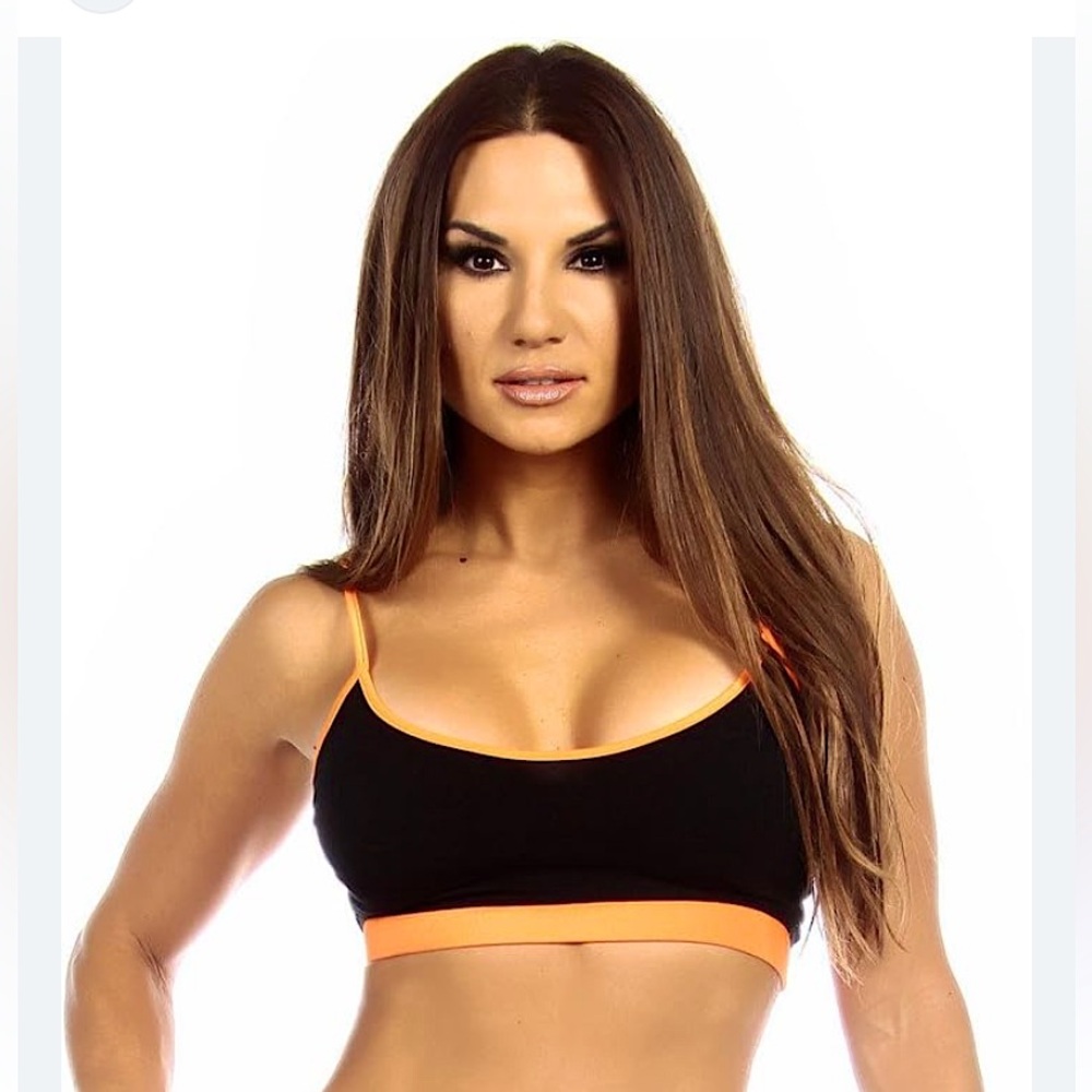 Black and Orange Women's Bralette